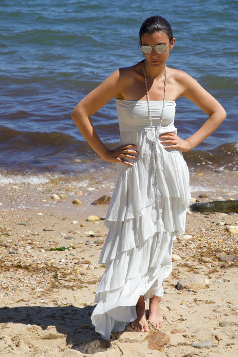 Silk Cascade Ruffle Skirt Vacances